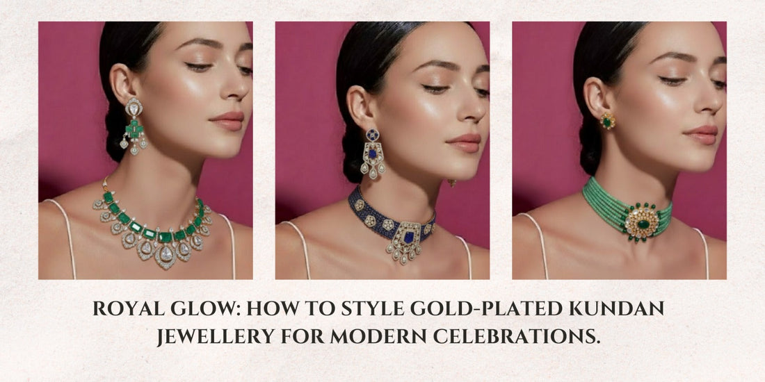 Royal Glow: How to Style Gold-Plated Kundan Jewellery for Modern Celebrations - Auraa Trends