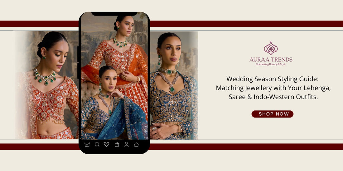 Wedding Season Styling Guide: Matching Jewellery with Your Lehenga, Saree &amp; Indo-Western Outfits - Auraa Trends