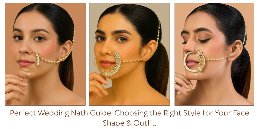 Perfect Wedding Nath Guide: Choosing the Right Style Your Face Shape & Outfit - Auraa Trends