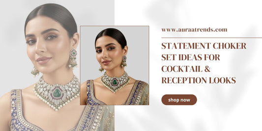 Statement Choker Set Ideas for Cocktail Reception Looks - Auraa Trends