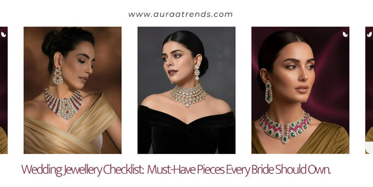 How Gold-Plated Red Stone Bridal Necklace Sets Add Timeless Elegance to Wedding Looks - Auraa Trends