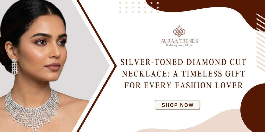 Silver-Toned Diamond-Cut Necklace: A Timeless Gift for Every Fashion Lover - Auraa Trends