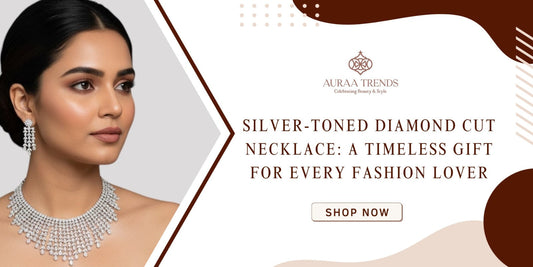 Silver-Toned Diamond-Cut Necklace: A Timeless Gift for Every Fashion Lover - Auraa Trends