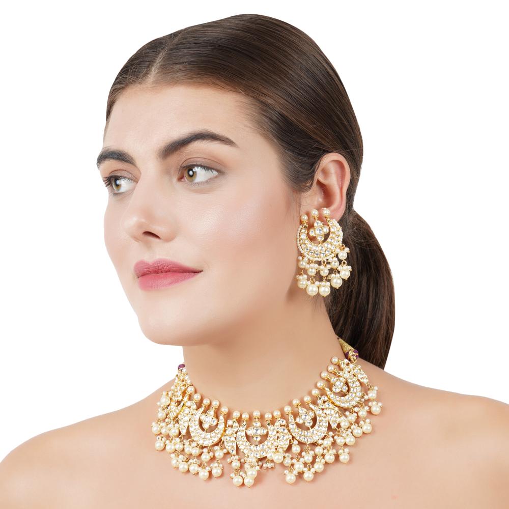 Make a Statement with Kundan Necklace Set 22KT Gold Plated