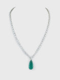 Load image into Gallery viewer, Rhodium Plated American Diamond Necklace Set Now
