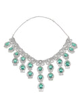 Load image into Gallery viewer, Rhodium Plated sea Green American Necklace Set For Women
