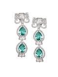Load image into Gallery viewer, Rhodium Plated sea Green American Necklace Set For Women
