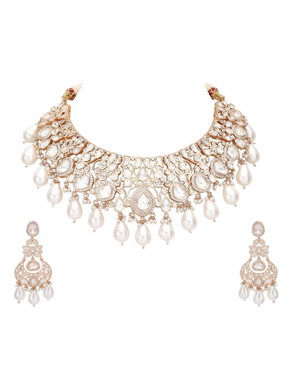 Contemporary-Shaped Necklace and Earrings