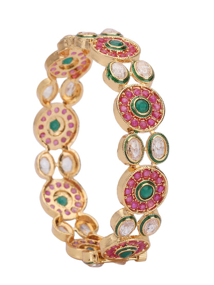 Gold Plated Bangles Set For Girls And Women