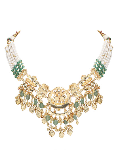 Chic Green Crystal Necklace Set for Women