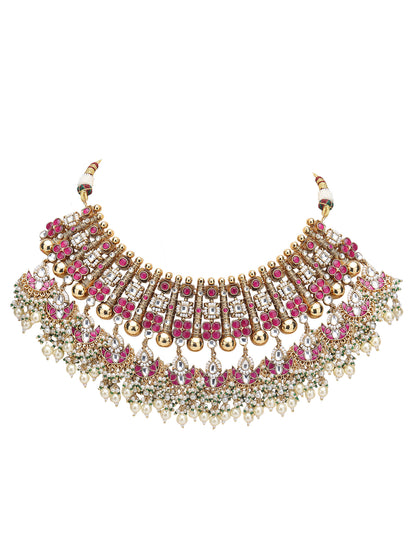 Elegant Multicolor Crystal Necklace Set for Women