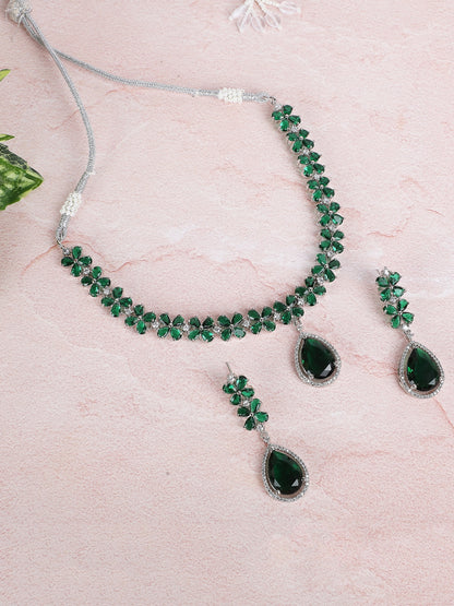 Contemporary-Shaped Necklace and Earrings