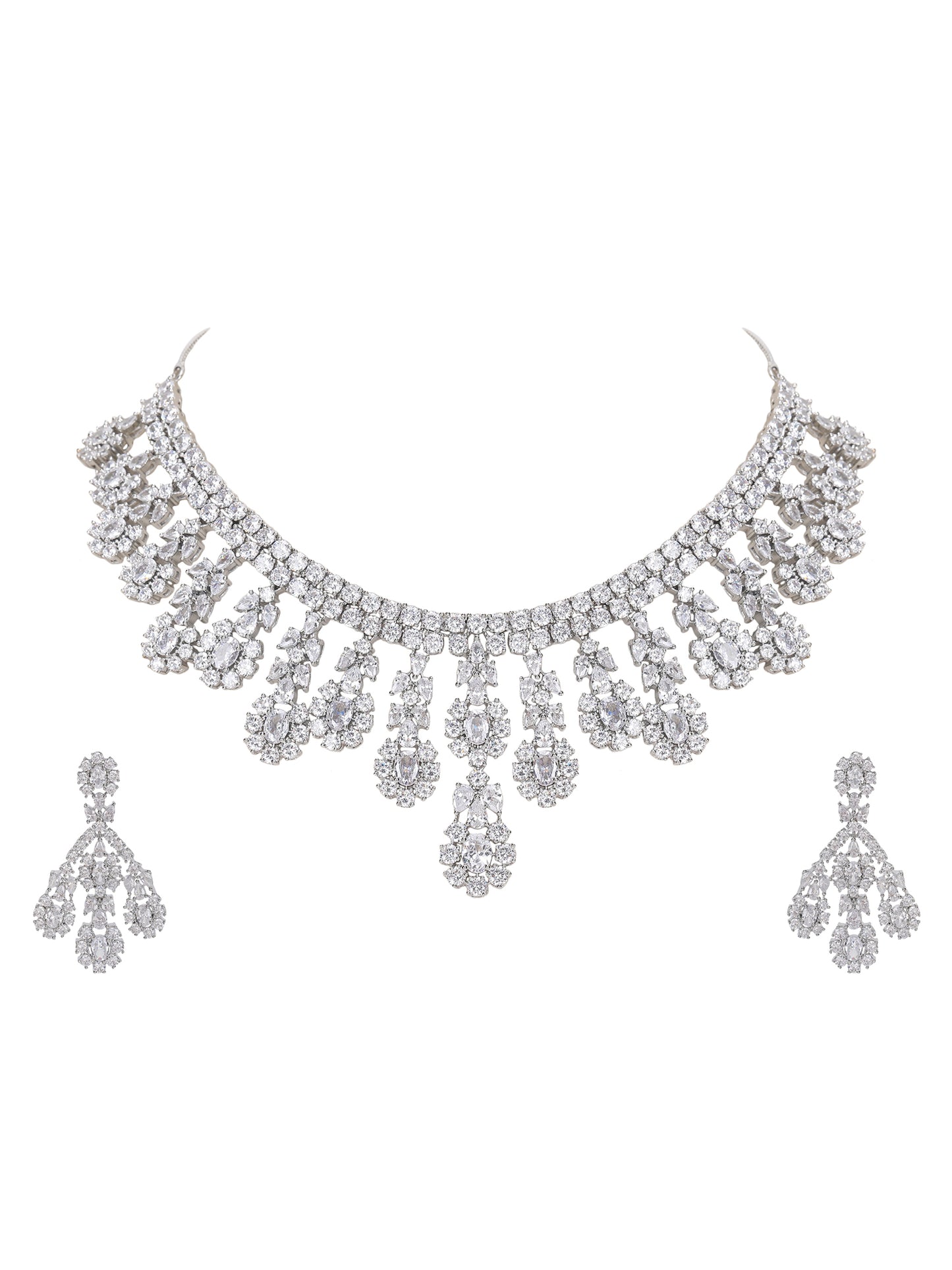 Complete your outfit with this elegant Necklace Set, featuring a matching pair