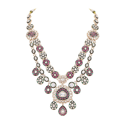 Shop Now Regal Kundan & Meenakari Bridal Necklace Set