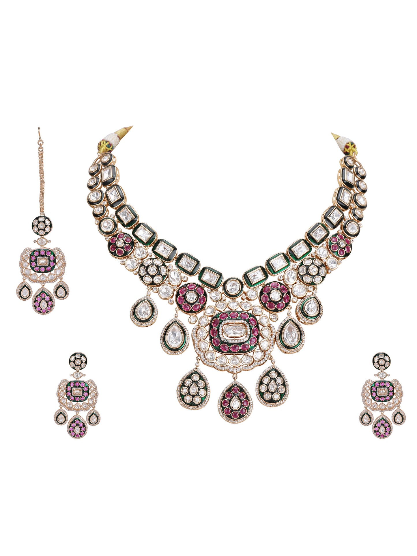 Polki Necklace Set with matching earrings