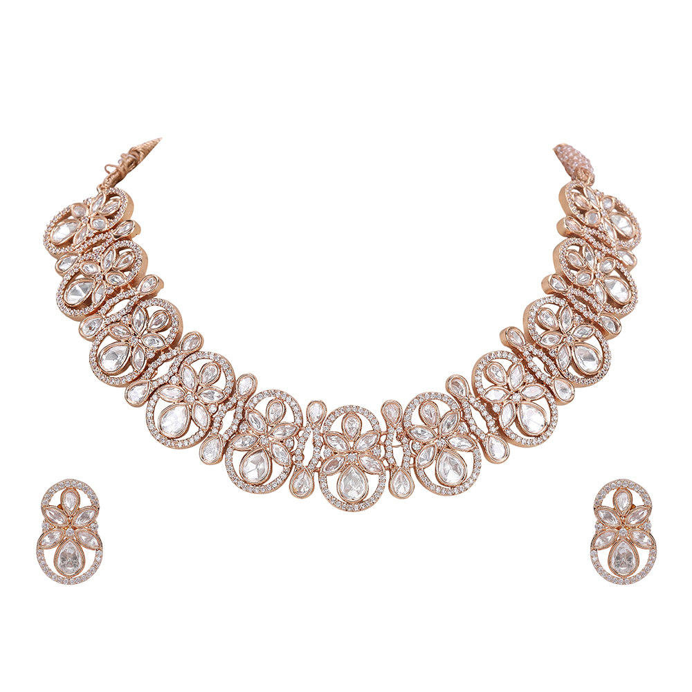 Exquisite Kundan & Pearl Choker Necklace Set