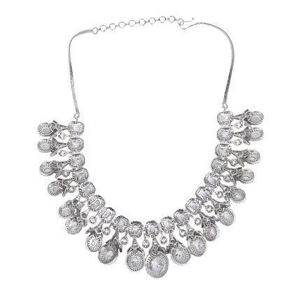 Elegant Diamond Chandelier Necklace Set