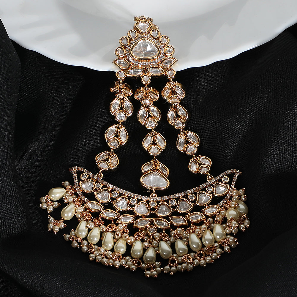 Kundan-Studded Beaded Jhoomar Passa