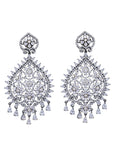 Load image into Gallery viewer, Elegant Rhodium Plated American Diamond Zircon White Earring Set
