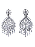 Load image into Gallery viewer, Elegant Rhodium Plated American Diamond Zircon White Earring Set
