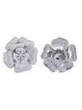 Load image into Gallery viewer, Sparkling Rhodium plated American Diamond White Earring Set
