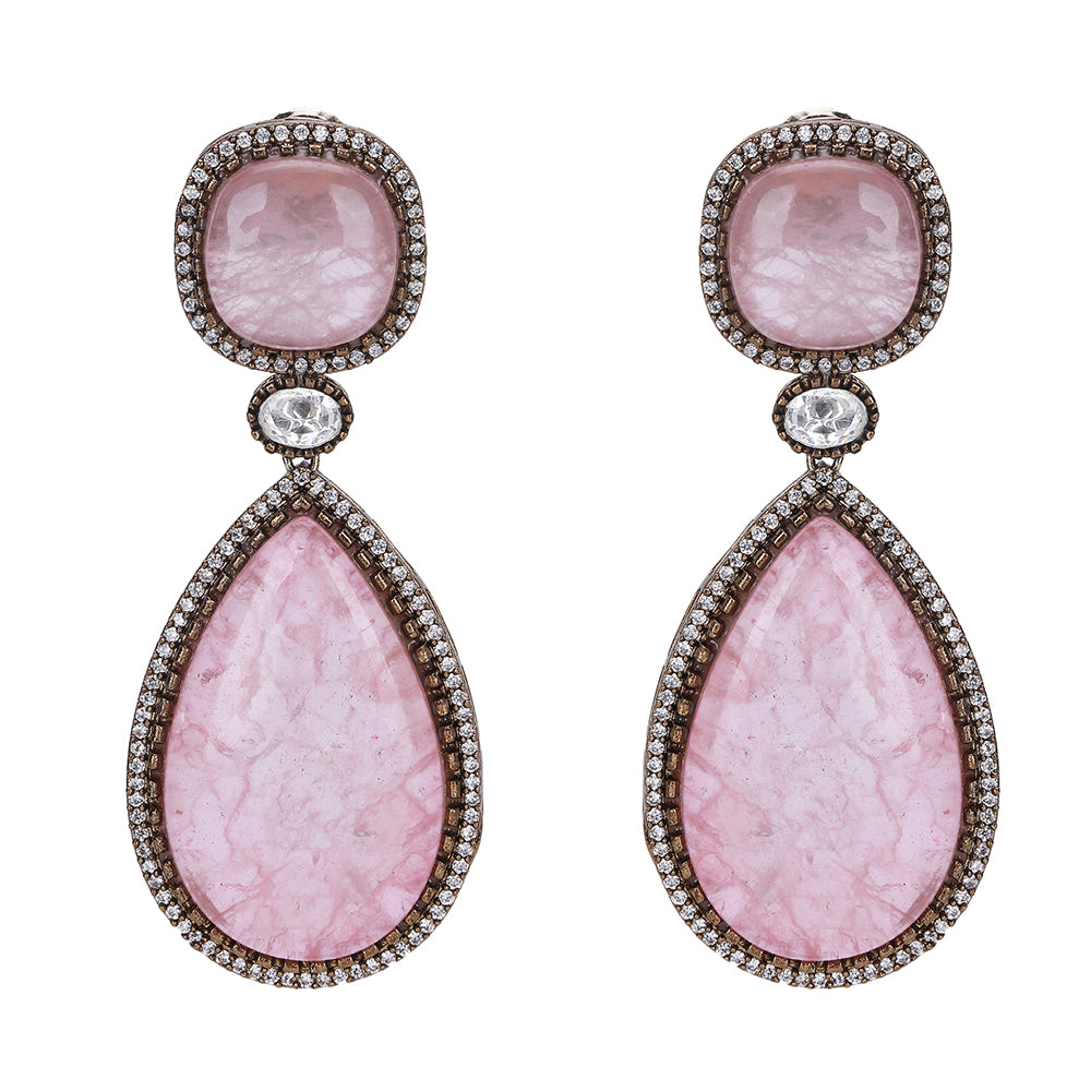 Elegant Diamond-Embellished Accessory with Vibrant Colors Earring