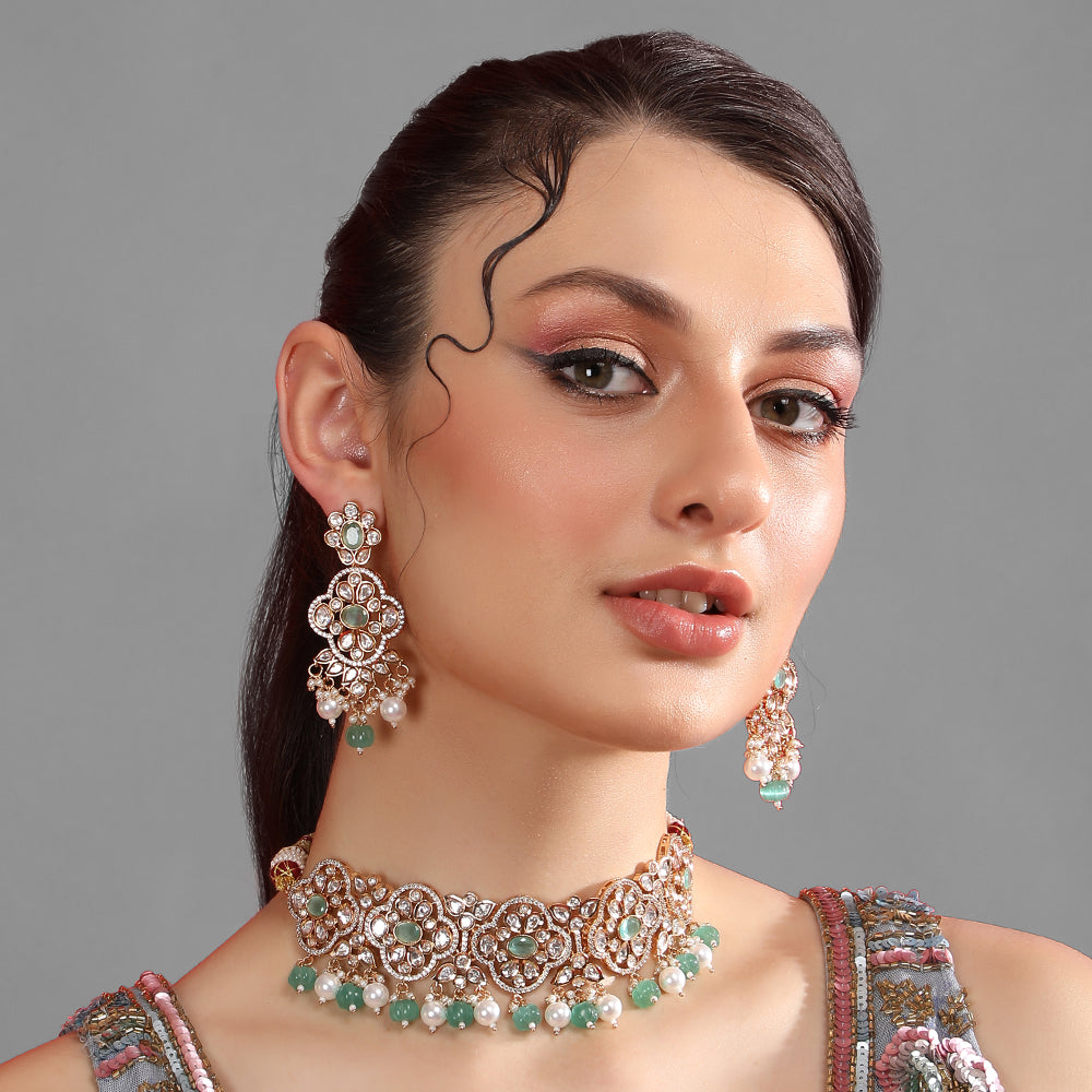 Buy Choker Necklace & Earring Set