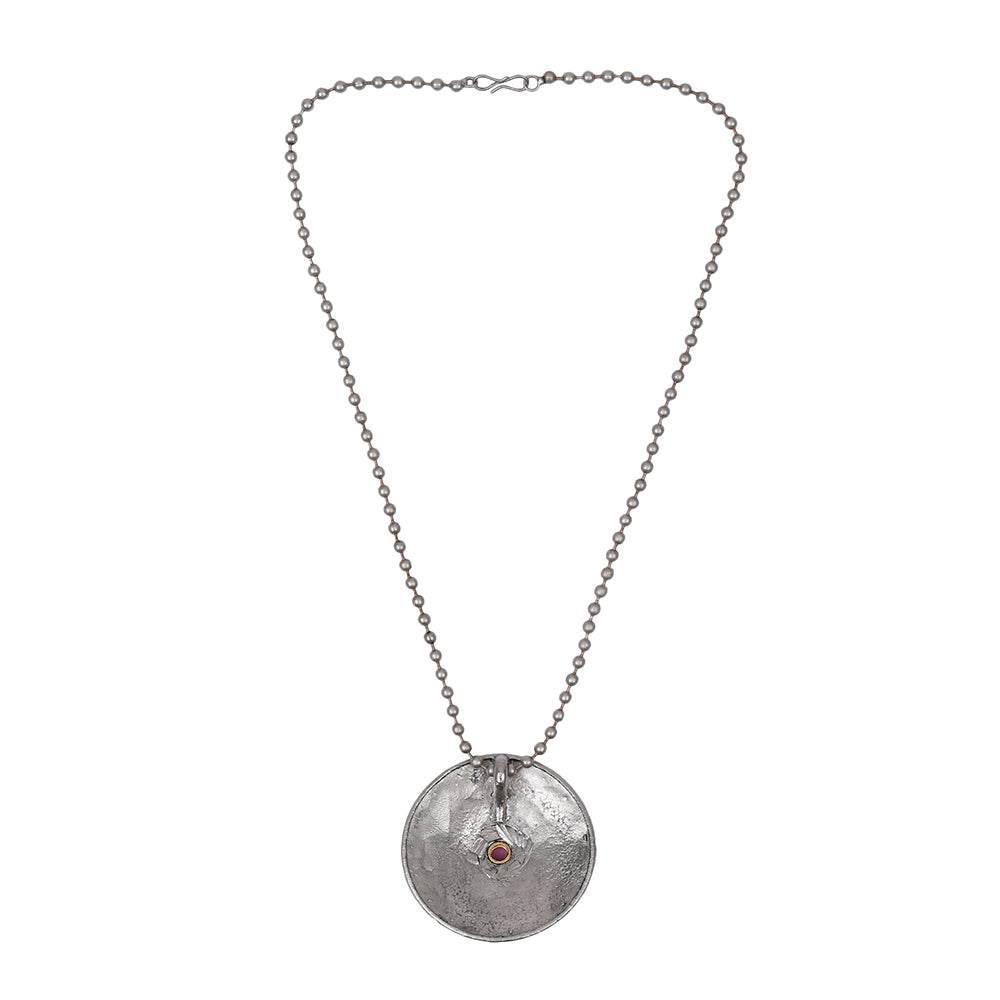Buy Aviana Dainty Oxidized Silver Statement Pendant Necklace for Women - Auraa Trends