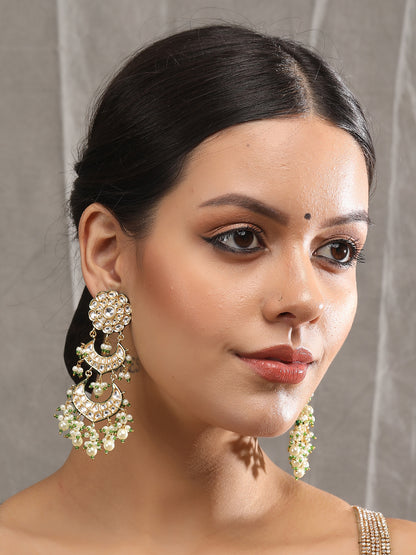 Elegant Kundan Crystal Earrings for Women and Girls