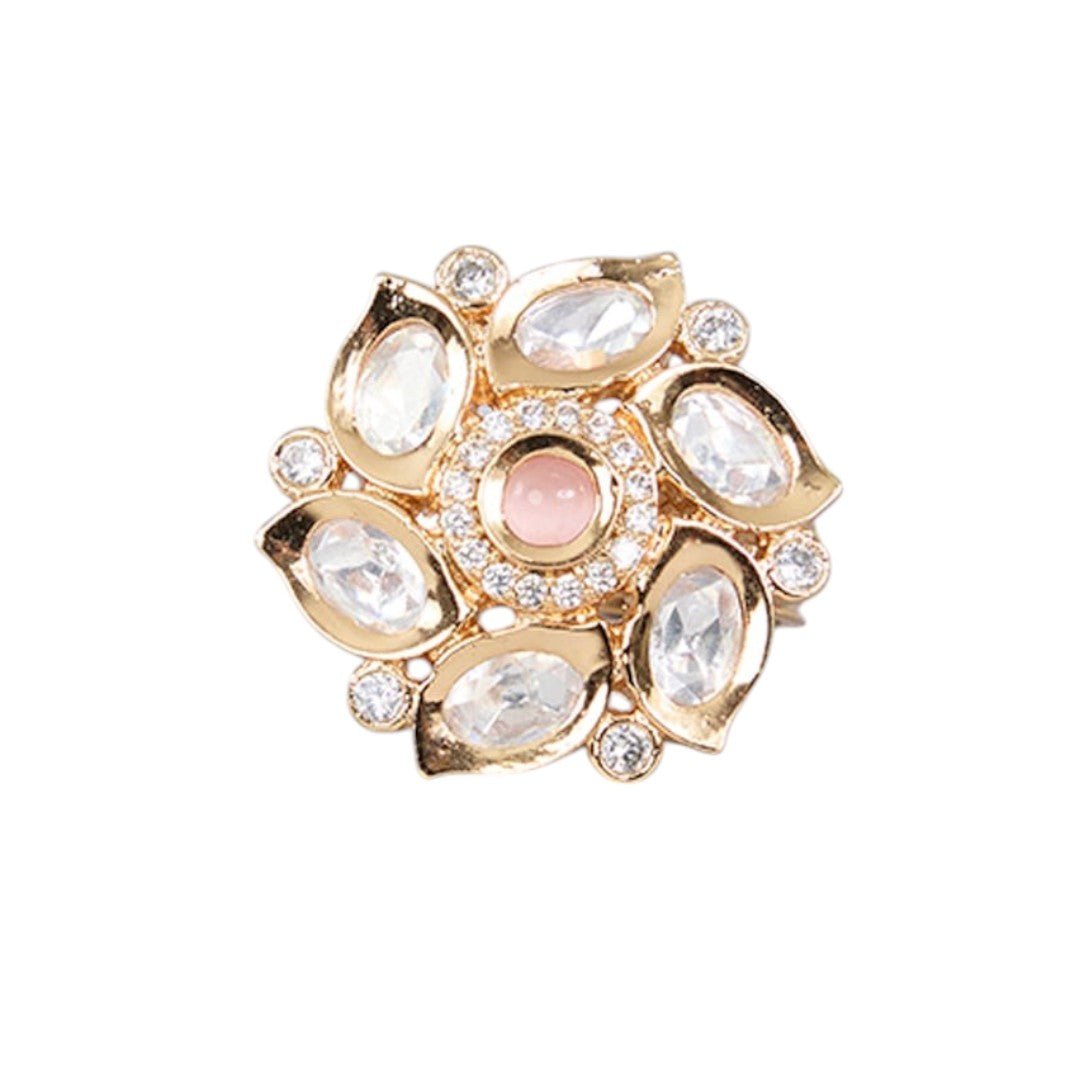22 KT - Gold Plated Pearl Ring - Auraa Trends - Rings - # - Auraa Trends - 22 KT - Gold Plated Pearl Ring