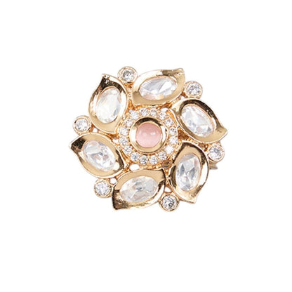 22 KT - Gold Plated Pearl Ring - Auraa Trends - Rings - # - Auraa Trends - 22 KT - Gold Plated Pearl Ring