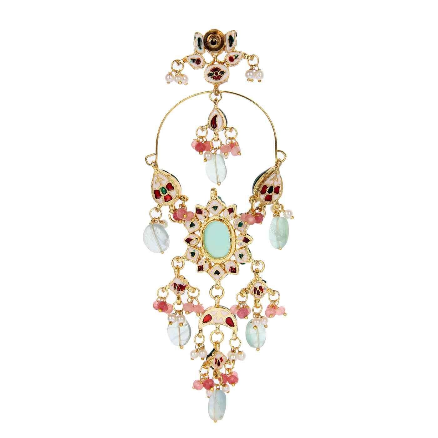 22KT Gold Plated Chandelier Earrings Set - Auraa Trends