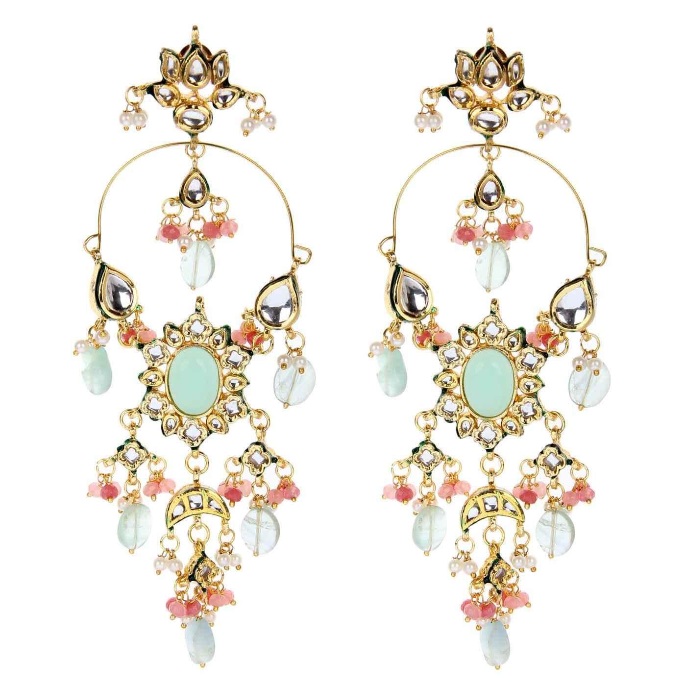 22KT Gold Plated Chandelier Earrings Set - Auraa Trends