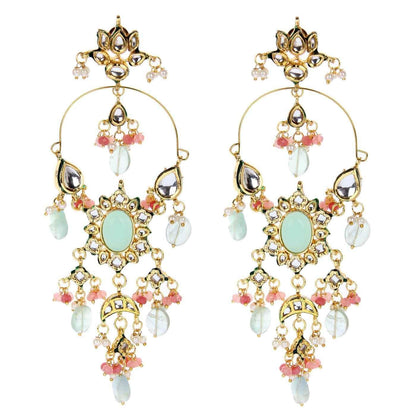 22KT Gold Plated Chandelier Earrings Set - Auraa Trends