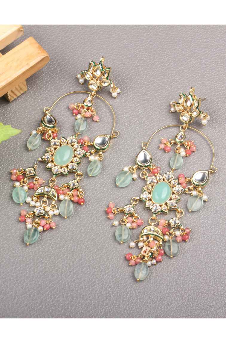 22KT Gold Plated Chandelier Earrings Set - Auraa Trends - Chandelier Earrings - 22KT Gold Plated Chandelier Earrings Set