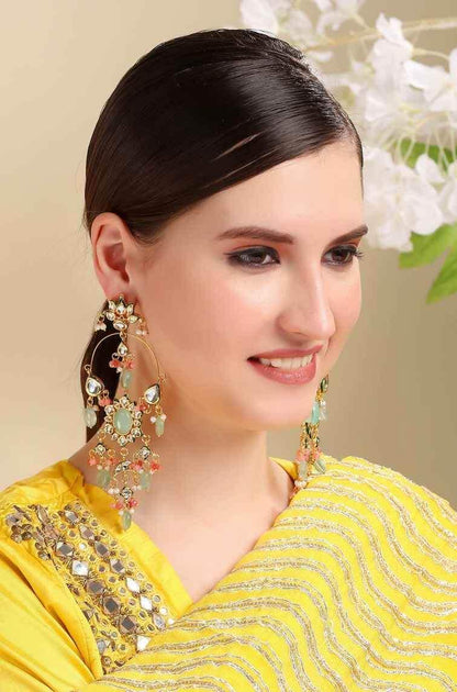 22KT Gold Plated Chandelier Earrings Set - Auraa Trends