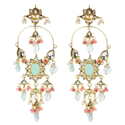 22KT Gold Plated Chandelier Earrings Set - Auraa Trends - Chandelier Earrings - 22KT Gold Plated Chandelier Earrings Set