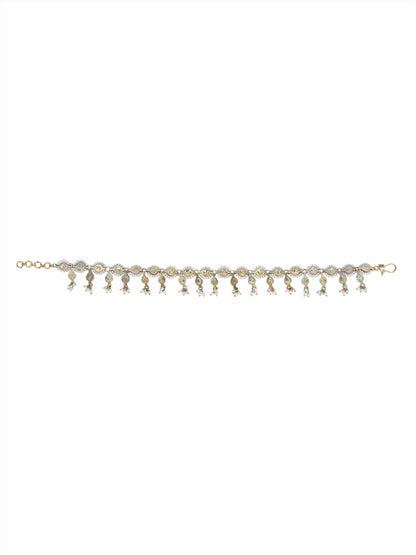 22KT Gold Plated Kundan Classic Gold Anklet For women and Girls - Auraa Trends - Anklet - Shop Anklet For women Online