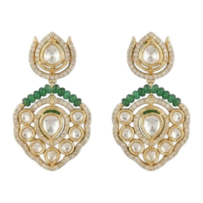 Emerald Green Kundan Choker Necklace Set