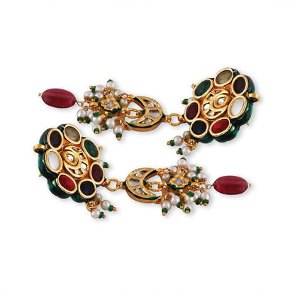 Sophisticated Gold Plated Kundan Choker Necklace Set