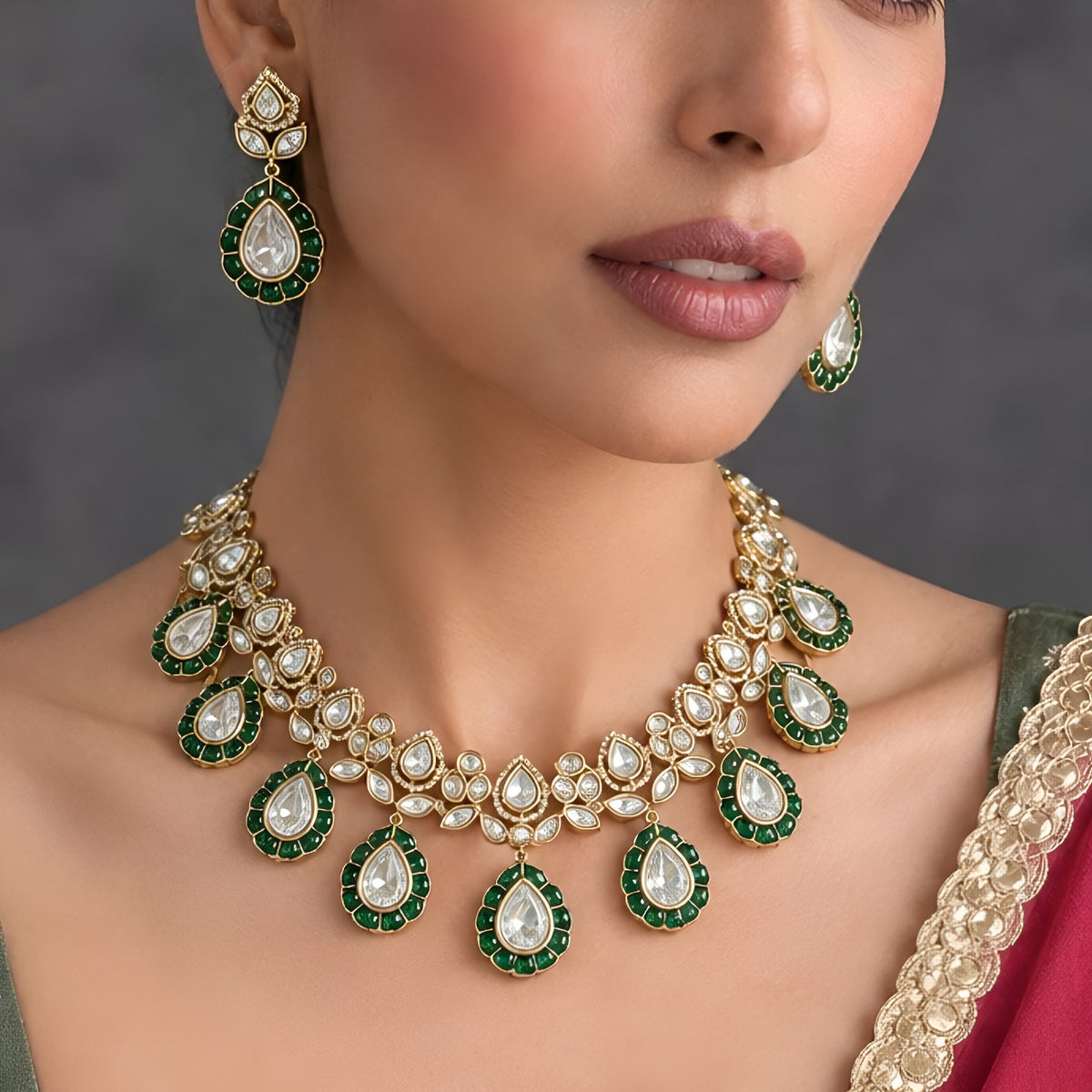 Royal Kundan Choker with Matching Earrings