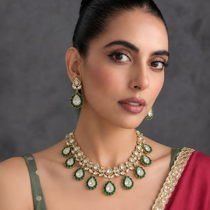 Royal Kundan Choker with Matching Earrings