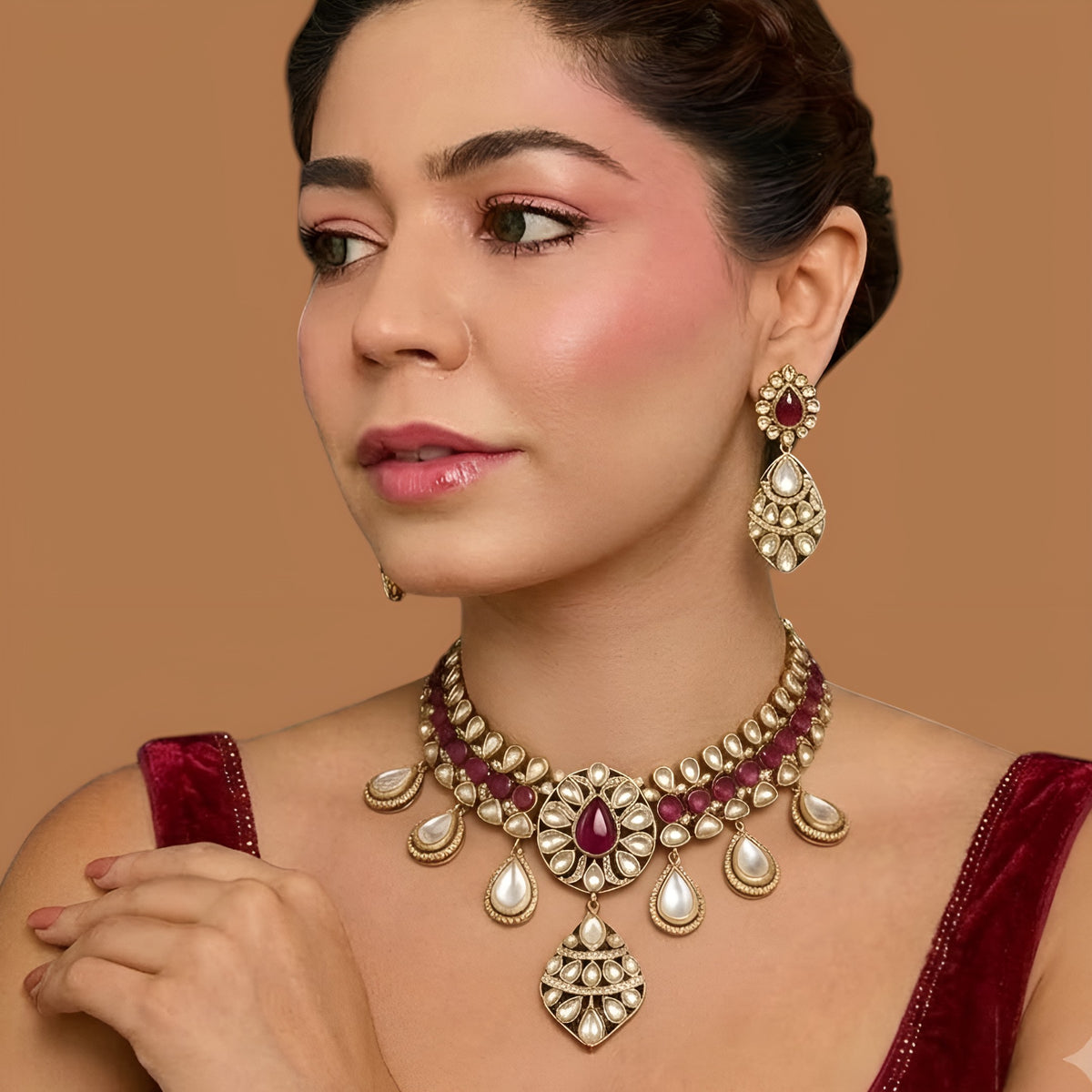 Bridal choker necklace