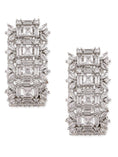 Load image into Gallery viewer, Regal Rhodium Plated American Diamond Earring
