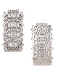 Load image into Gallery viewer, Regal Rhodium Plated American Diamond Earring
