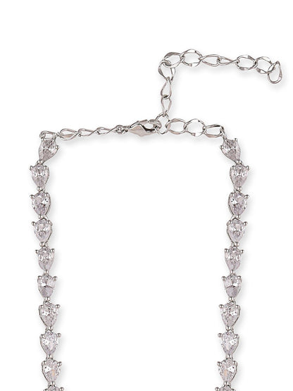 Rhodium Plated Necklace Set