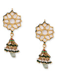 Load image into Gallery viewer, Sumptuous Silver Mint Green Kundan Necklace set
