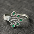 Load image into Gallery viewer, Intricate Rhodium Finish Diamond Studded Bracelet
