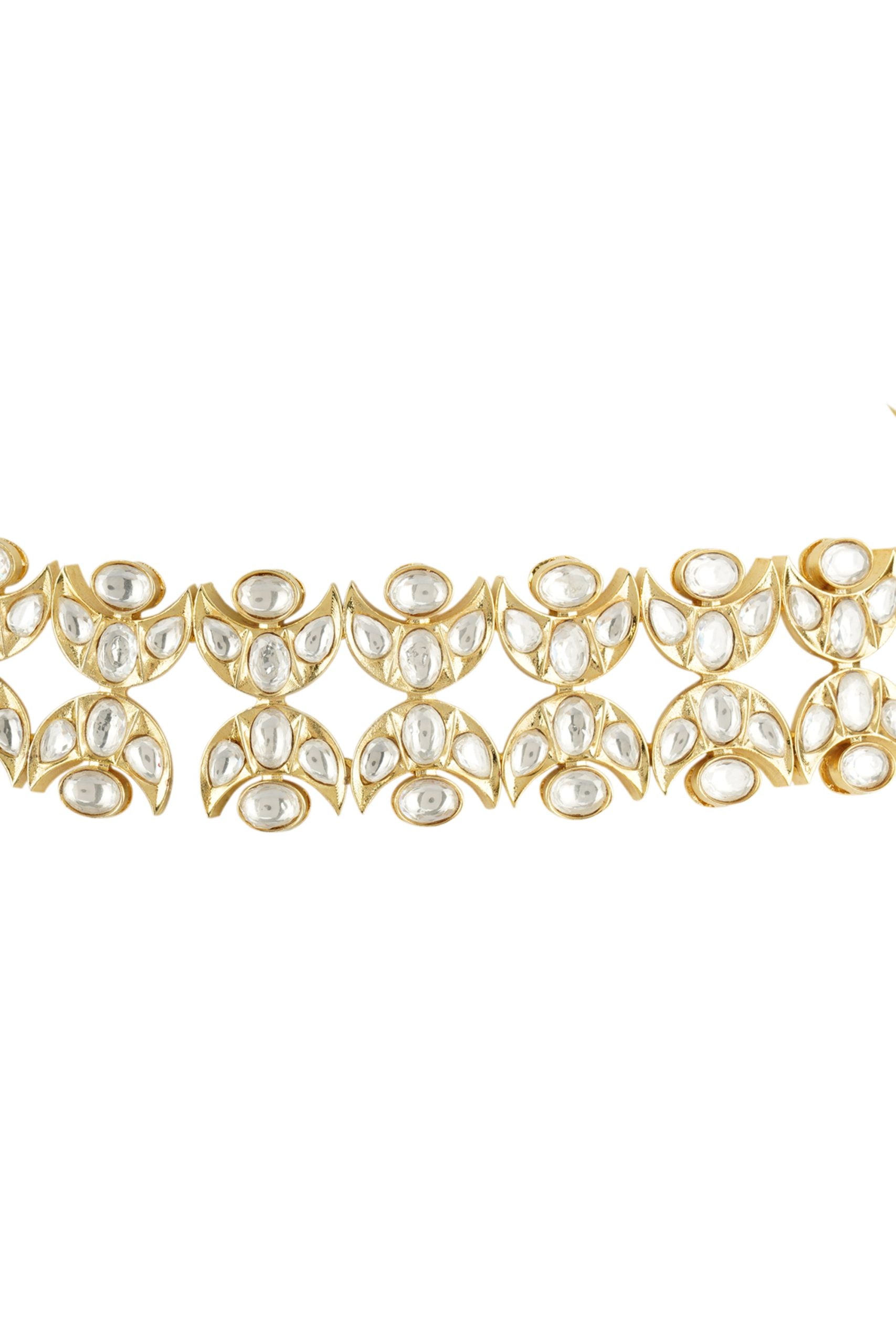 Prestigious Gold Plated Kundan Choker Necklace Set