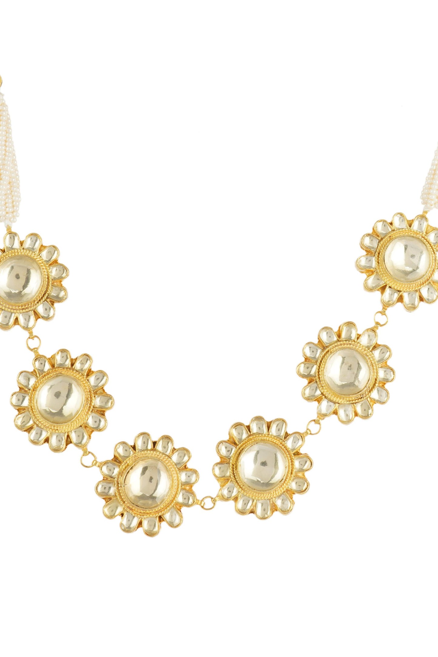 Noble Gold Plated Kundan Necklace Set